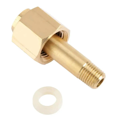CGA-320 Brass Regulator Nut And Nipple With Washer For CO2 Gas Regulator Inlet Fittings Repair Part Heat Resistant And Anti Leak