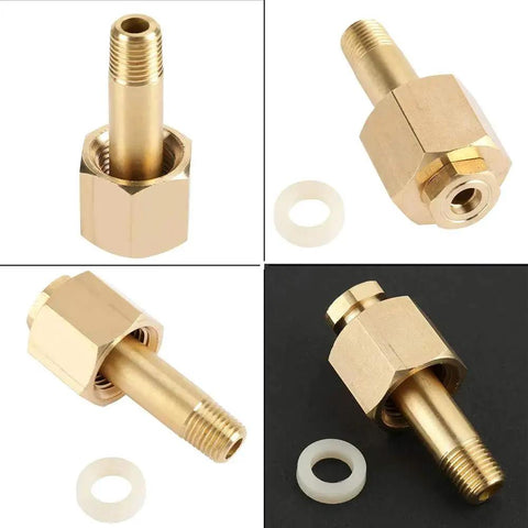 CGA-320 Brass Regulator Nut And Nipple With Washer For CO2 Gas Regulator Inlet Fittings Repair Part Heat Resistant And Anti Leak