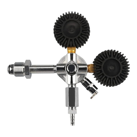 All In One Draft Beer Nitrogen Regulator With Dual Gauges For Keg Systems CGA 580 Compatible Chrome Plated Body from LUCKEG