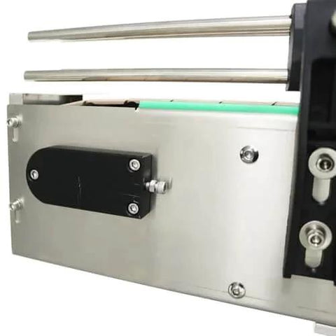 Side view of Chain Plate Conveyor Belt For Assembly Line With Height And Speed Adjustable 110V 73.62 Inch By 3.94 Inch