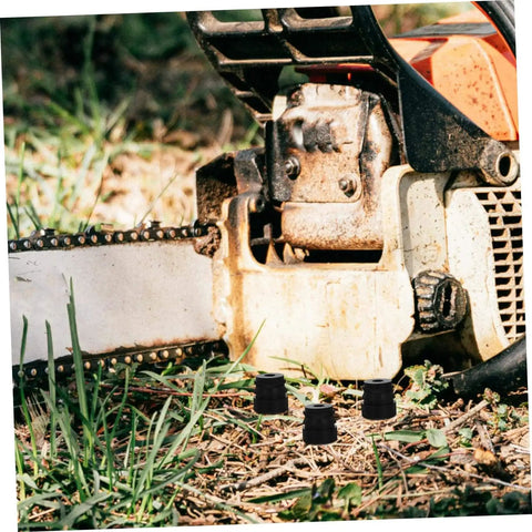 Chainsaw with anti vibration rubber mounts for 52 to 58cc gasoline models in grassy area, enhancing smoother, quieter operation