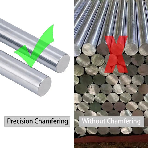 25mm X 500mm Linear Motion Rod For 3D Printer CNC DIY Projects Heavy Duty Chrome Plated Case Hardened Steel Shaft chamfered ends
