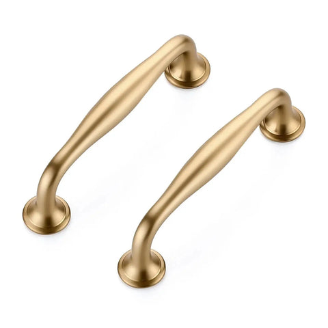 10 Pack 3.75 Inch Champagne Bronze Cabinet Handles Made From Solid Zinc Alloy For Cupboards And Drawers With Easy Installation