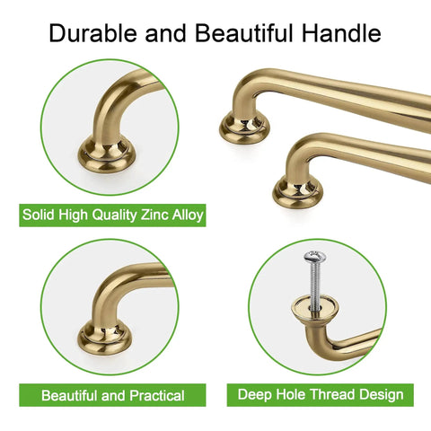 10 Pack 5 Inch Cabinet Handles In Champagne Bronze Finish Zinc Alloy Furniture Hardware Pulls For Kitchen Cabinets