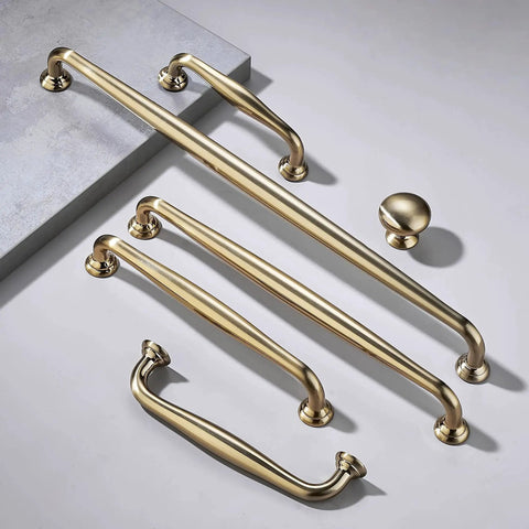 10 Pack 5 Inch Cabinet Handles In Champagne Bronze Finish Zinc Alloy Furniture Hardware Pulls shown in various sizes