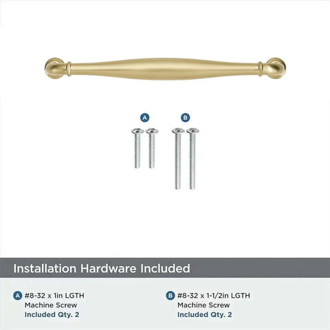 10 Pack 5 Inch Center Hole Champagne Bronze Cabinet Pulls with included screws, solid heavy duty handles for cabinets and dressers.