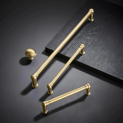 10 Pack Champagne Bronze Cabinet Pulls 5 Inch 128mm Modern Drawer Handles For Kitchen Bedroom Bathroom Living Room Durable Solid Zinc Alloy Smooth Edge