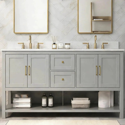 Modern bathroom vanity with Champagne Bronze Cabinet Pulls 10 Pack 5 1 16 Inch Solid Zinc Alloy Modern Square Drawer Handles