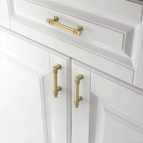 Champagne Bronze Cabinet Pulls 10 Pack 3 Inch Hole Center Zinc Alloy Handles for Kitchen Cabinets Closets Bathrooms Drawers