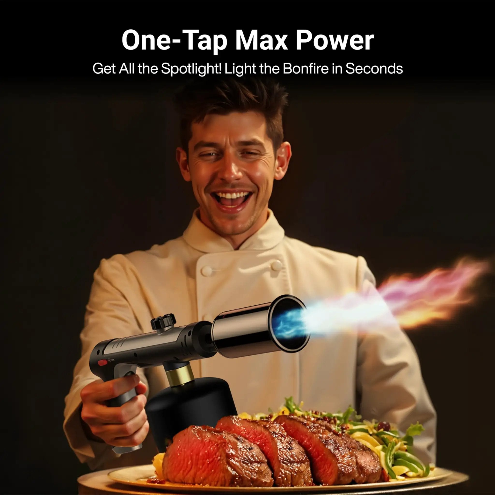 Propane Kitchen Torch With One Touch Max Fire Safety L