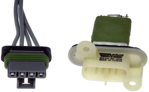 Direct Replacement HVAC Blower Motor Resistor Kit With Harness For Select Chevrolet And GMC Cars And Trucks Includes Resistor And Harness Pigtail Gives Back Full Fan Speed Control And Climate Comfort Dorman 973434