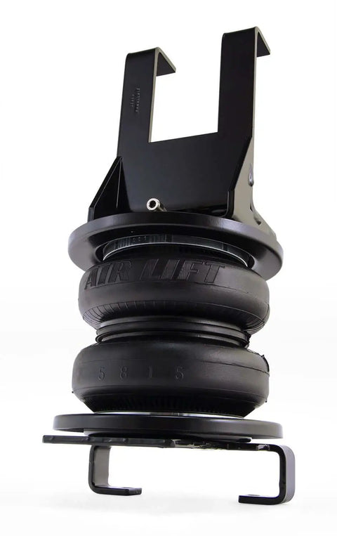 Premium air spring kit delivers up to 7500 lbs leveling, adjustable 5 to 100 psi for precise ride height, front view