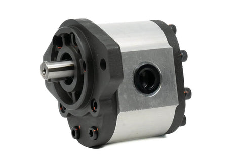 Chief Group 3 Gear Pump (3PG) - 51.0 CC, 7/8" Key Shaft, SAE-B 2-Bolt Mount, SAE-20/16 Ports, CCW Rotation, angled side view