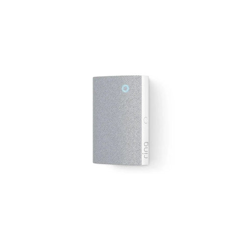 Front view of Chime Newest Model With Enhanced Audio For Real Time Alerts You Can Hear From Anywhere Easy Plug In Setup Simple WiFi And Bluetooth Connectivity Sleek White Design And Clear Louder Notifications Throughout Your Home