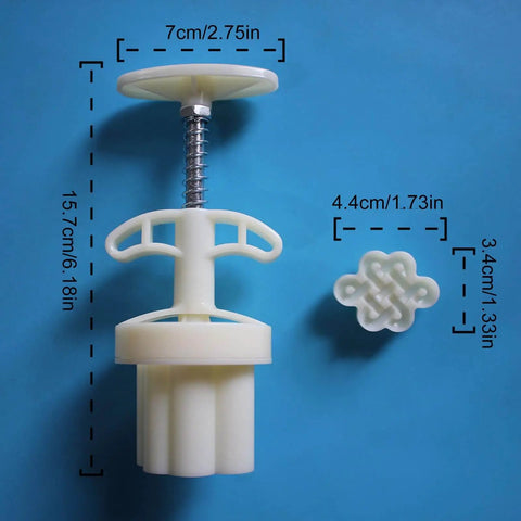 Hand Pressed Chinese Knot Cookie Molds For Flexible Plastic Pastries And Desserts 3D Pattern Baking Mold High Temperature Resistant