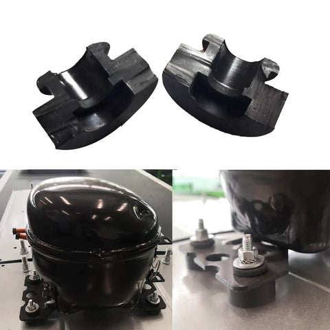 Chlorobutyl Rubber Feet For Vibration Damping 12 Pack Quiet Anti Vibration Pads For Electric Motors And Refrigeration Compressors Easy Neck Clamp And Bolt Perforation Installation