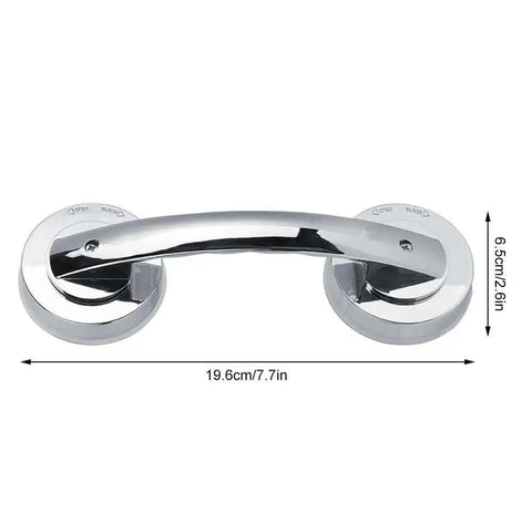 Anti Slip Vacuum Suction Cup Handrail For Bathroom And Kitchen, ABS PC Grab Bar, 19.6cm long with glass door window handle, no-sweat install