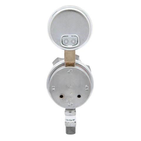 Lab Grade High Purity Chrome Plated Brass Gas Regulator For Nitrogen Helium Argon Carbon Dioxide Hydrogen Oxygen 0 To 250 PSI