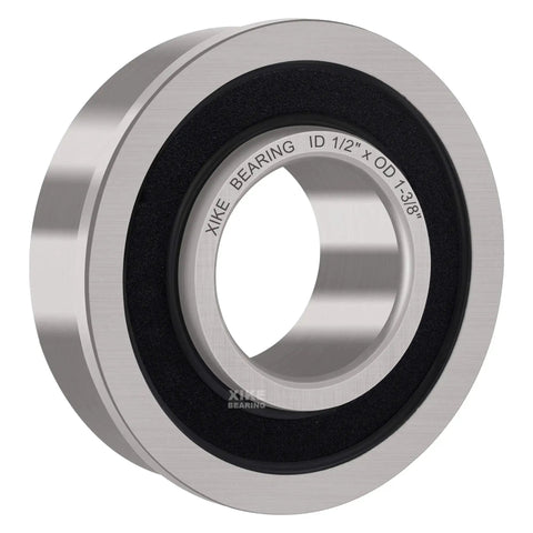 Ten Pack Flanged Ball Bearings Half Inch By One And Three Eighths Inch By Half Inch For Lawn Mowers Wheelbarrows Carts And Hand Trucks