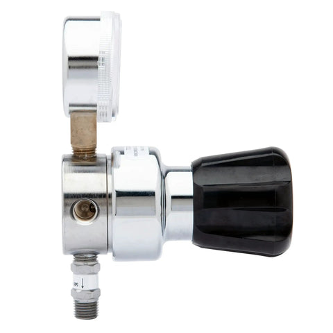 Lab Grade High Purity Chrome Plated Brass Gas Regulator For Nitrogen Helium Argon Carbon Dioxide Hydrogen Oxygen 0 To 250 PSI Two Stage