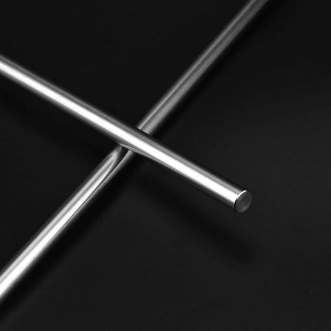 2Pcs 12mm x 530mm Linear Rail Rod Shafts, case hardened chrome plated C45 carbon steel for CNC and 3D printers, black background