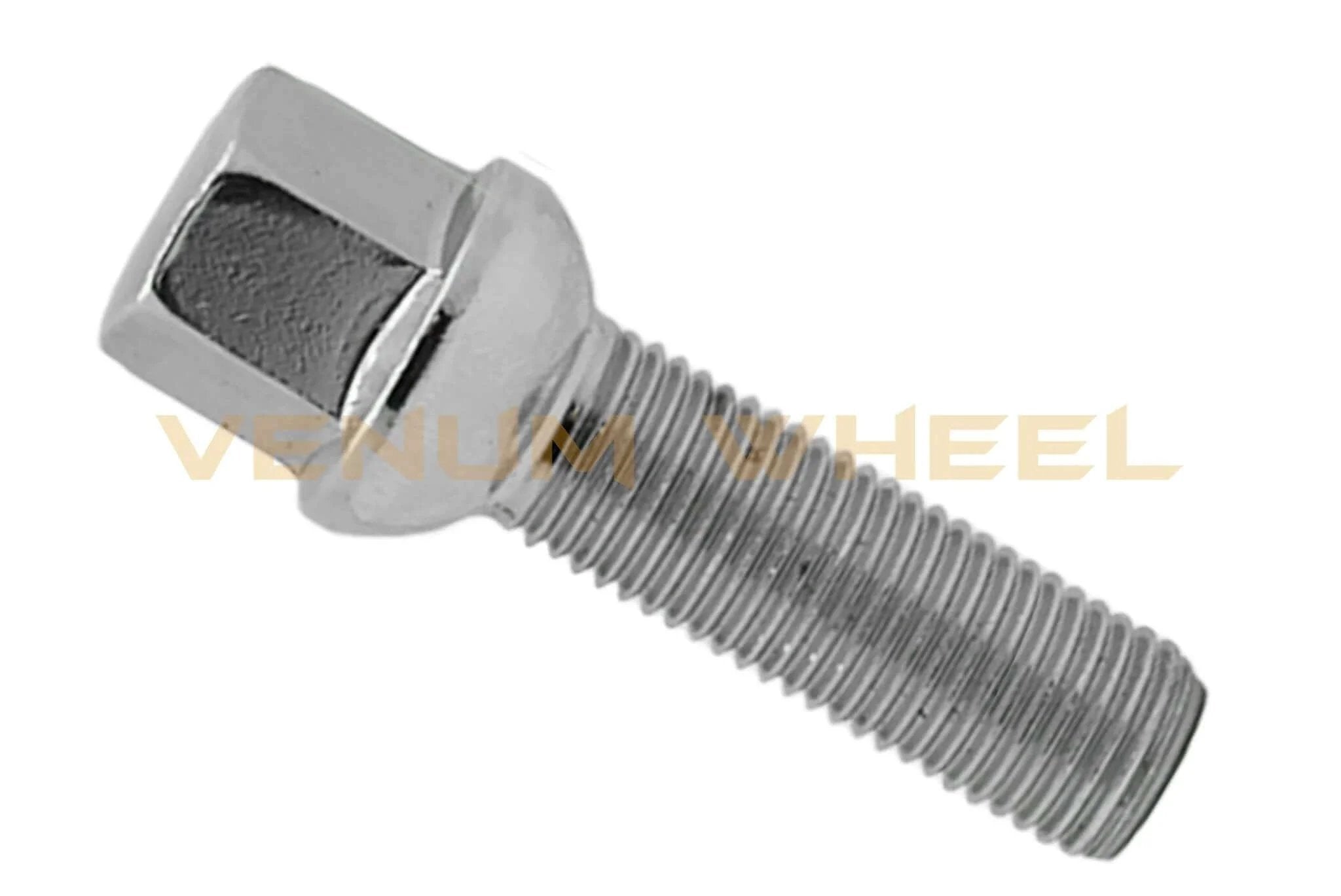 10pc TJ Chrome Ball Seat Wheel Lug Bolts – M12x1.5, 40mm Shank – Fit Mercedes Stock Wheels