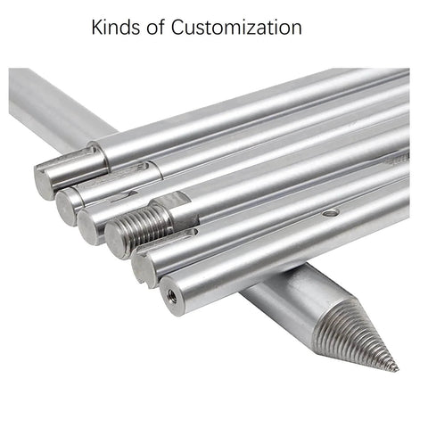 2pcs 6mm Linear Motion Rods 500mm Long Case Hardened Chrome Plated Steel Shafts with h8 Tolerance, showing customization