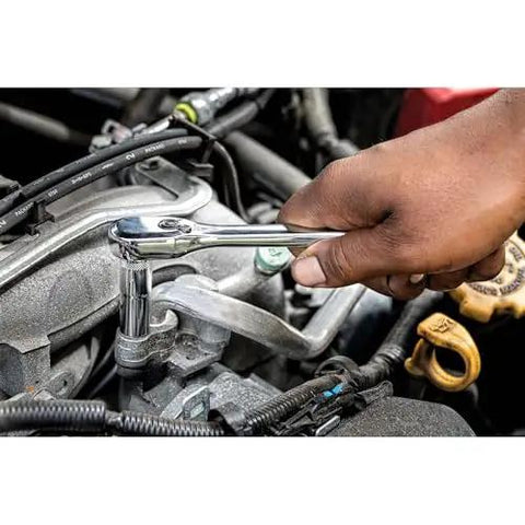 Durable 247-Piece Mechanic Tool Set With One Quarter, Three Eighths, And One Half Inch Drives used on engine