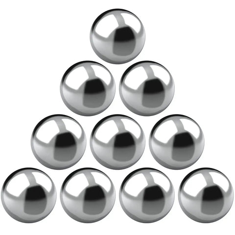 10 Pack 1/2 Inch Precision Chrome Steel Ball Bearings G25 AISI 52100 Hardened for heavy duty industrial use in vehicles and machinery