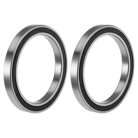 6810-2RS Deep Groove Ball Bearings 50mm Inner Dia 65mm OD 7mm Bore Double Sealed Chrome Steel Z2 2pcs front view