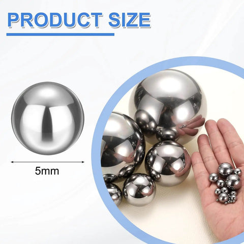 Boss Grade Chrome Steel Balls 5mm G25 Precision 200 Count For Ball Bearings Machinery Automotive And DIY Mirror Finish