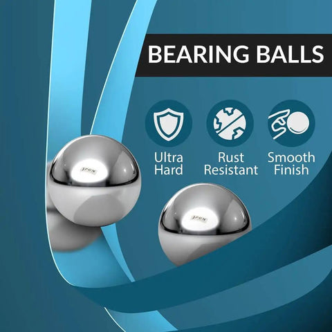 G25 Precision Chrome Steel Bearing Balls, 1-1/2 Inch Diameter, 2 Pieces, ISO 9001 Certified, shown with smooth chrome finish