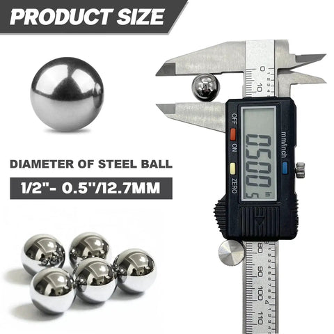 100 Pieces Chrome Steel Bearing Balls Approximately 13mm Diameter Half Inch Precision Grade Hardened Chromium Steel for Bearings
