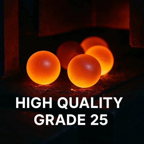 High-quality Grade 25 bearing balls with glossy finish, showcasing (25 Qty) 1/2" Inch (0.50") Precision Chrome Steel Bearing Balls G25.