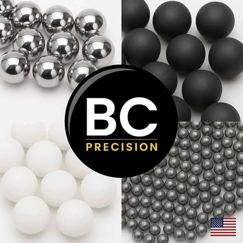 Assorted precision bearing balls, including (25 Qty) 1/2" Inch (0.50") Precision Chrome Steel Bearing Balls G25, in multiple colors.