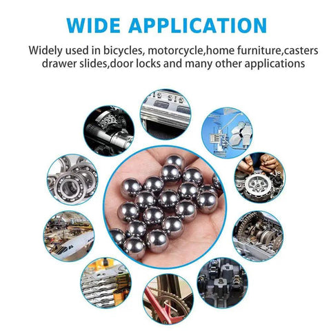 Collage of uses for 1 Inch Precision Chrome Steel Bearing Balls 6 Piece Set G25 Pro Grade High Hardness Corrosion Resistant Breezliy
