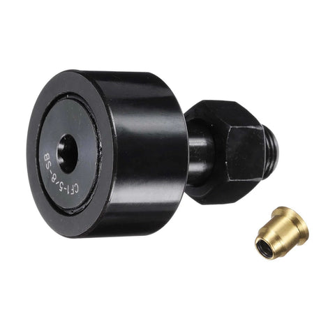 uxcell CF-1-5/8-SB CR26 Cam Follower Track Runner Bearings with 1-5/8' roller dia, chrome steel, 5/8-18 UNF stud