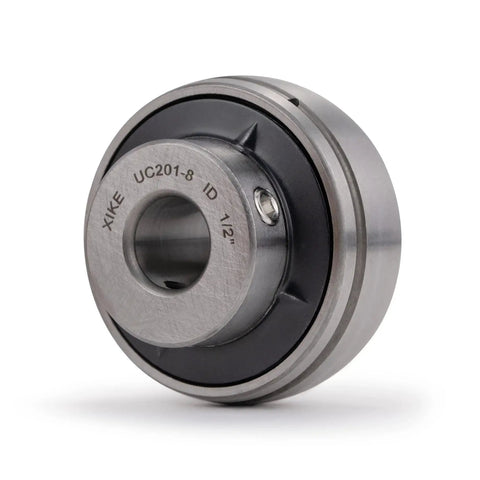 Chrome Steel Insert Ball Bearings UC201-8 Bore Half Inch Sealed With Set Screw Pre Lubricated for housing applications