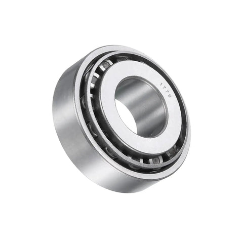 High load chrome steel tapered roller bearing cone and cup set provides reliable, smooth operation, side view.