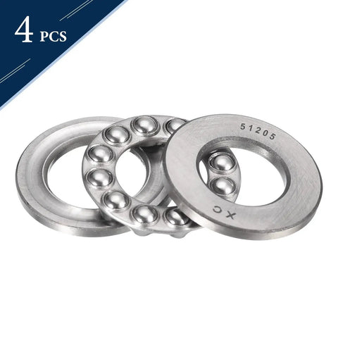 Premium Chrome Steel Thrust Ball Bearing Set For Machinery And Hobby Projects 25mm Bore 47mm Outer Diameter 15mm Width ABEC3 51205