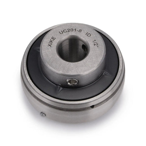 Chrome Steel Insert Ball Bearings UC201-8 Bore Half Inch Sealed With Set Screw Pre Lubricated For P204 F204 FL204 T204 PA204 FA204 FB204