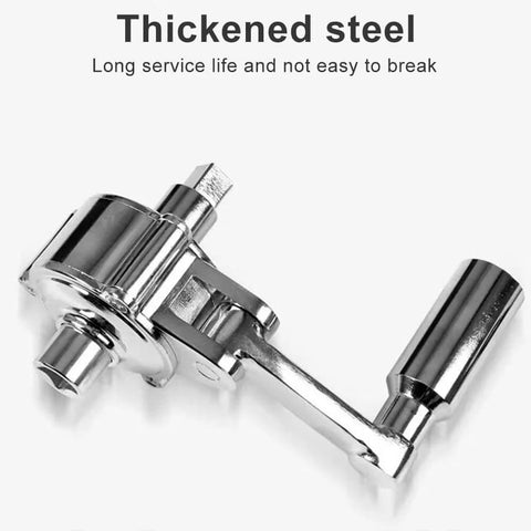Heavy Duty Tire Iron Wrench Set With Chrome Plated Vanadium Steel Construction And 17mm 19mm 21mm Sockets For Quick Auto Repairs