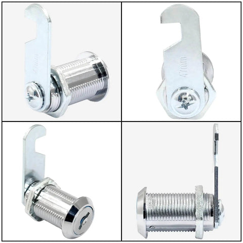 Cam Lock Set For Cabinets With Keyed Alike One And One Eighth Inch Cylinder For File Cabinets Lockers Mailboxes Drawers And Tool Boxes Made From Chrome Plated Zinc Alloy Corrosion Resistant And Durable Security