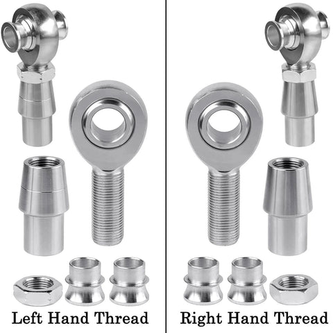 3/4 Heim Joints Rod End Kit with Right and Left Hand Threads, 750 Chromoly Panhard Joints Set, Hardware Displayed