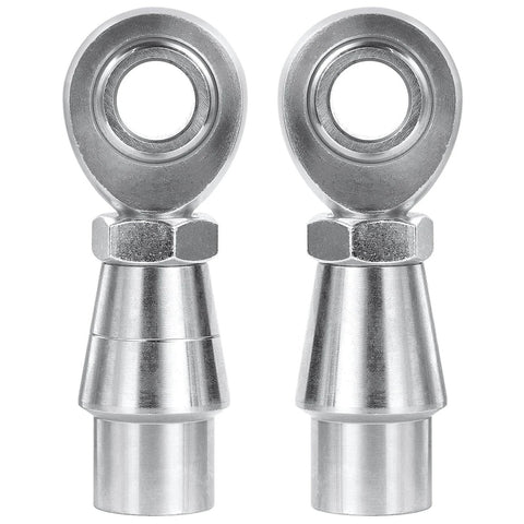 3/8 inch Heim Joint Rod End Kit, chromoly panhard rod ends with right and left hand thread, shown with tube adapters and jam nuts