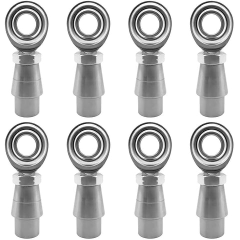 1/2 x 1/2-20 Heim joint rod end kit, chromoly joints, zinc plated, includes right and left hand threads, 4 sets displayed