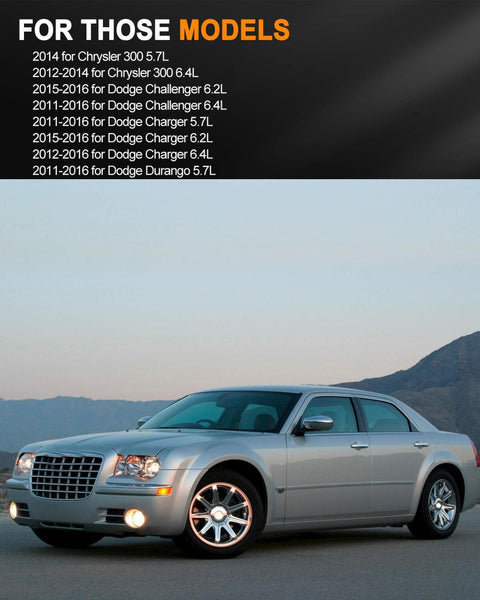 Silver Chrysler 300 sedan compatible with Beefed-Up Replacement Alternator For Dodge Charger Challenger And Chrysler 300