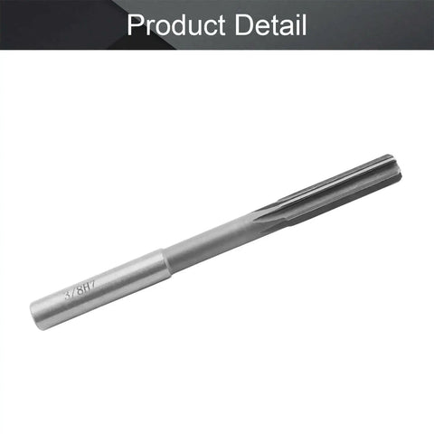 Three eighths inch H7 HSS chucking reamer lathe tool for metal and non ferrous copper round shank milling cutting front view