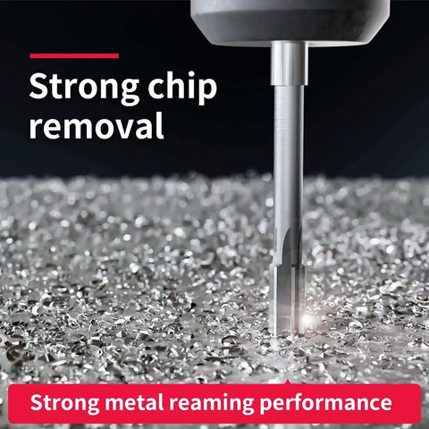 6.4mm Chucking Reamer For Precision Lathe Work With H7 Tolerance, HSS Straight Flute Reamer cutting metal chips