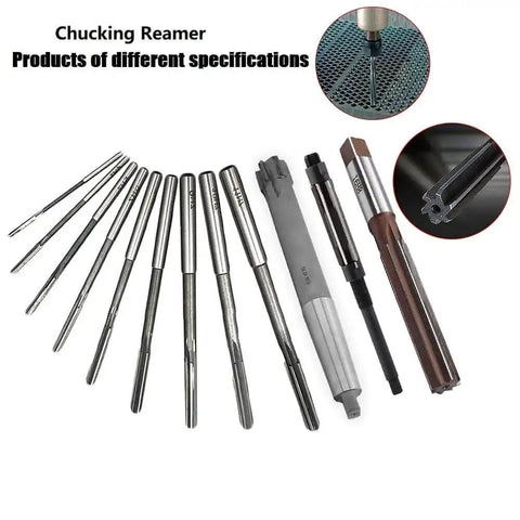 Various hand reamers displayed, including Beefy Pro Grade Hand Reamer For Metal And Wood 20mm Cutting Diameter 9CrSi Alloy Tool Steel